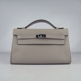 Hermes Kelly 22Cm Handbag Grey